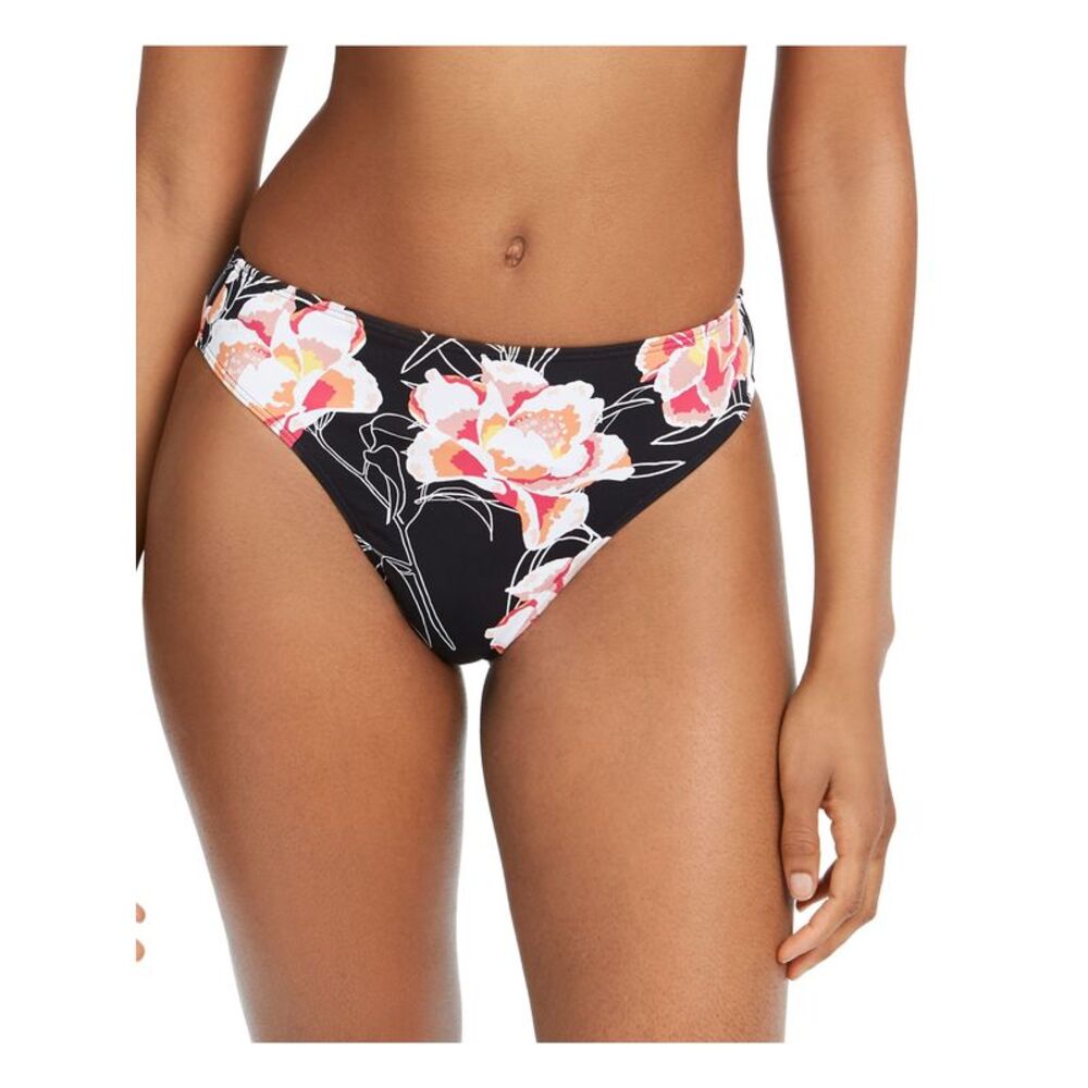 ROXY Women's Black Stretch Lined Moderate Coverage High Leg Swimsuit Bottom XL